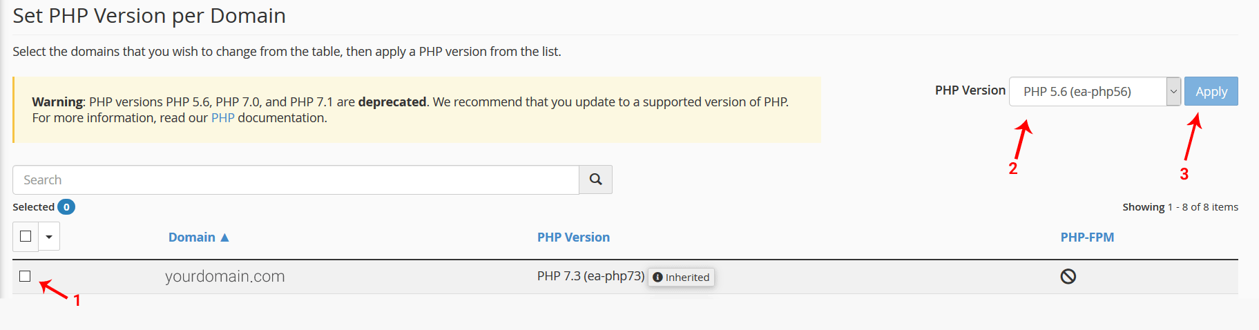 آموزش تغییر نسخه php در هاست سی پنل